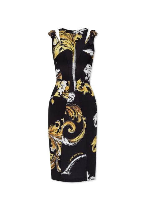 Abito a tubino fantasia barocca all over VERSACE JEANS COUTURE | Abiti | 78HAO9B3 NS636G89